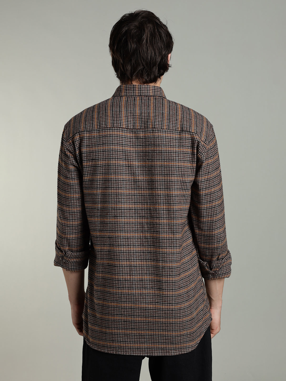 RARE Flannel Brushed Brown Cotton Shirt