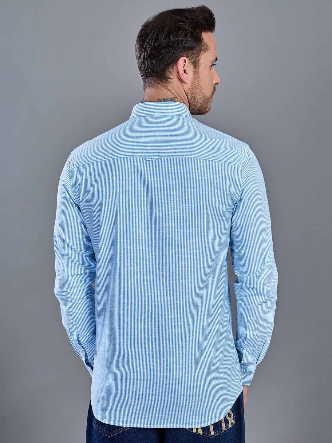CALVIN Blue stripe Oxford Cotton Shirt