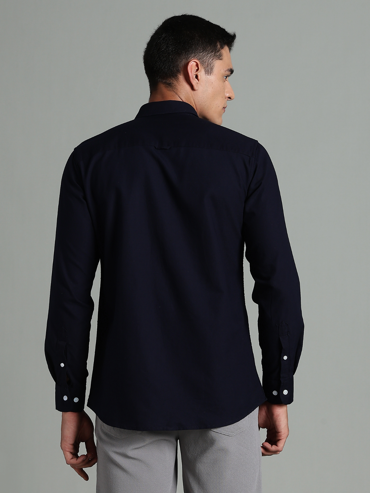 LP Oxford Plain Navy Blue Shirt