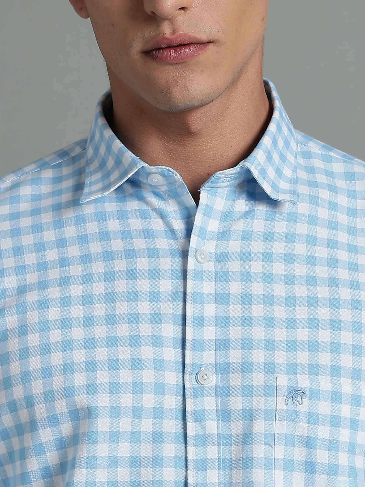 PIRATE Blue Checks Oxford Cotton Shirt
