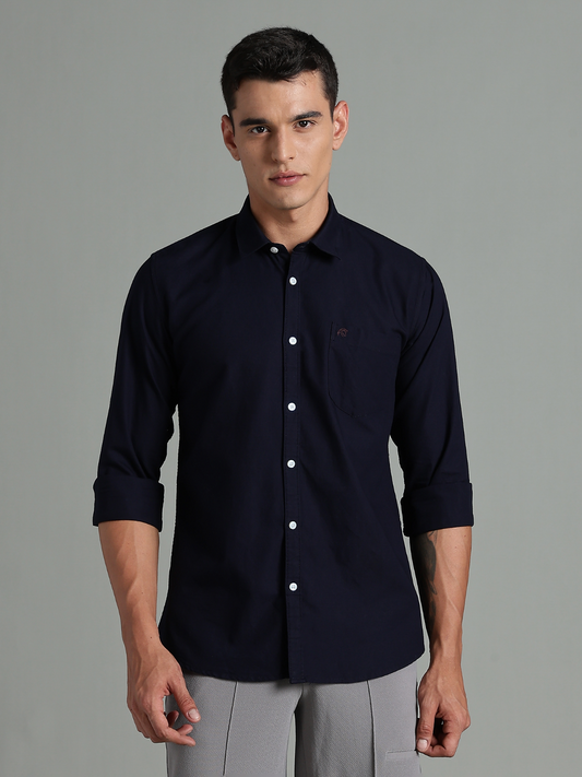 LP Oxford Plain Navy Blue Shirt