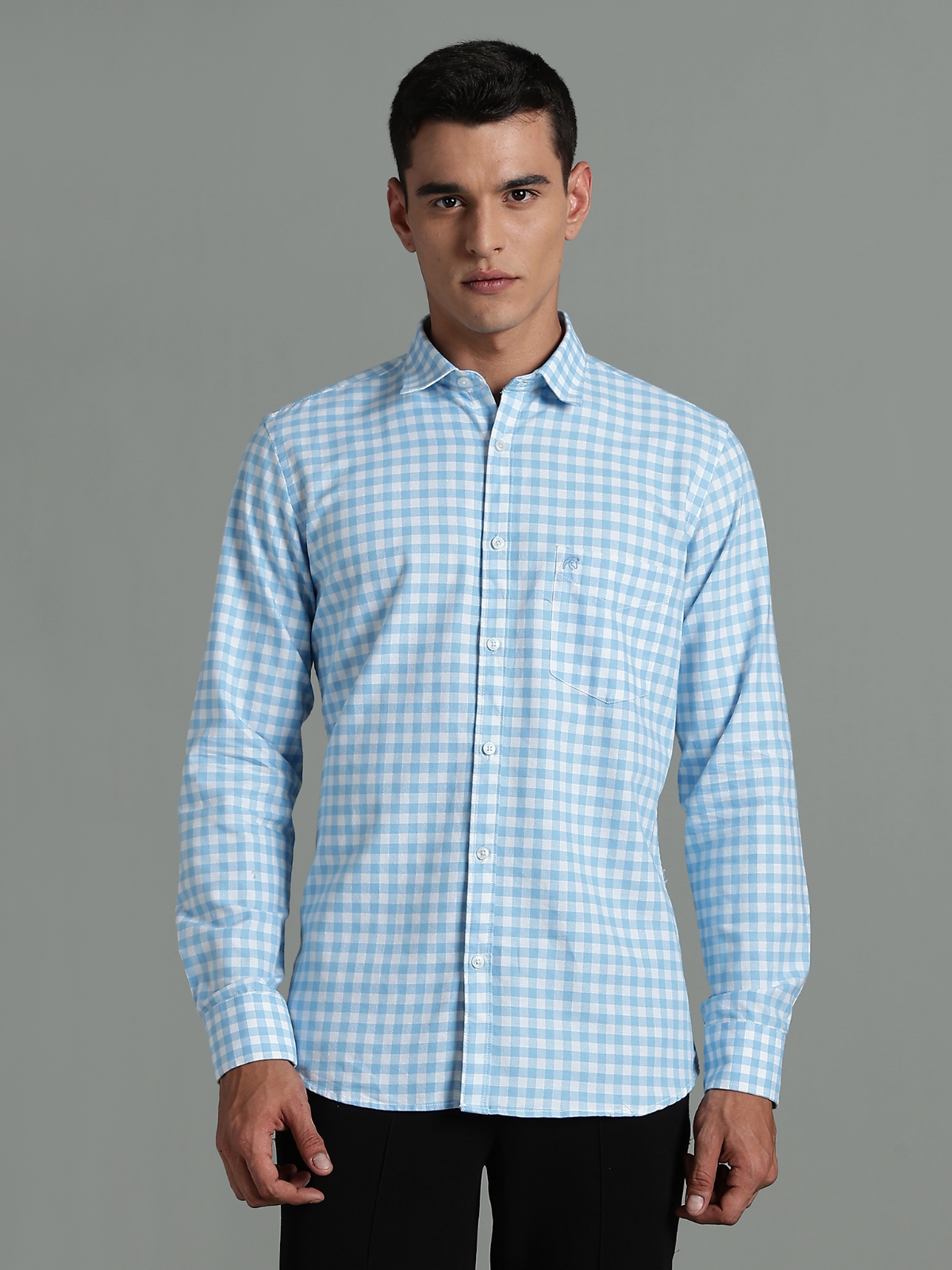 PIRATE Blue Checks Oxford Cotton Shirt