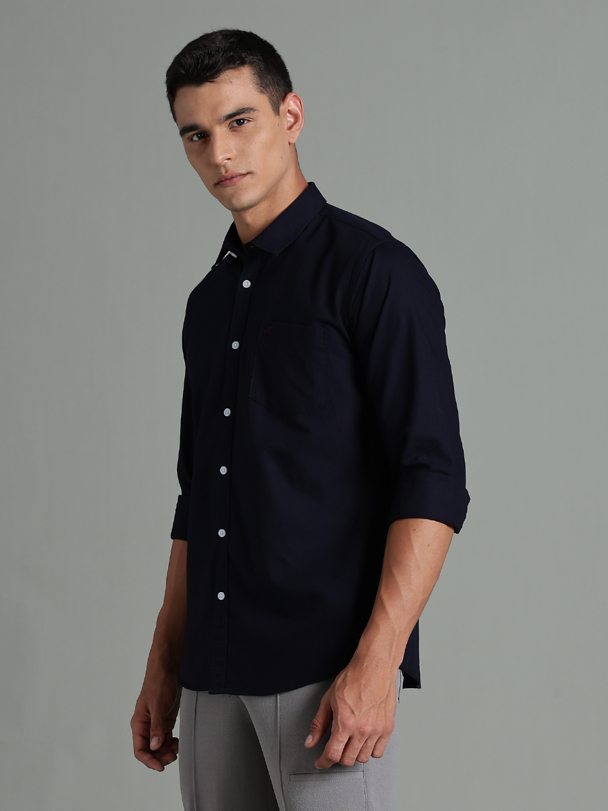 LP Oxford Plain Navy Blue Shirt