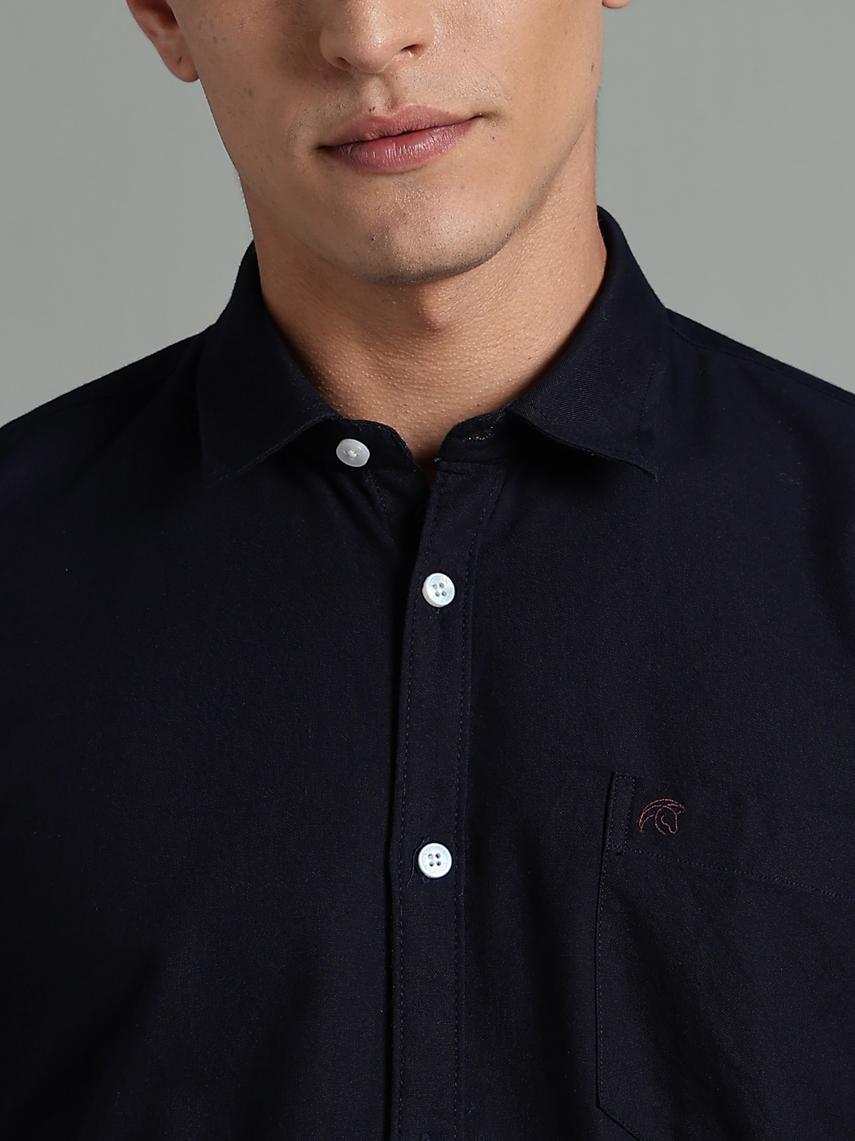 LP Oxford Plain Navy Blue Shirt