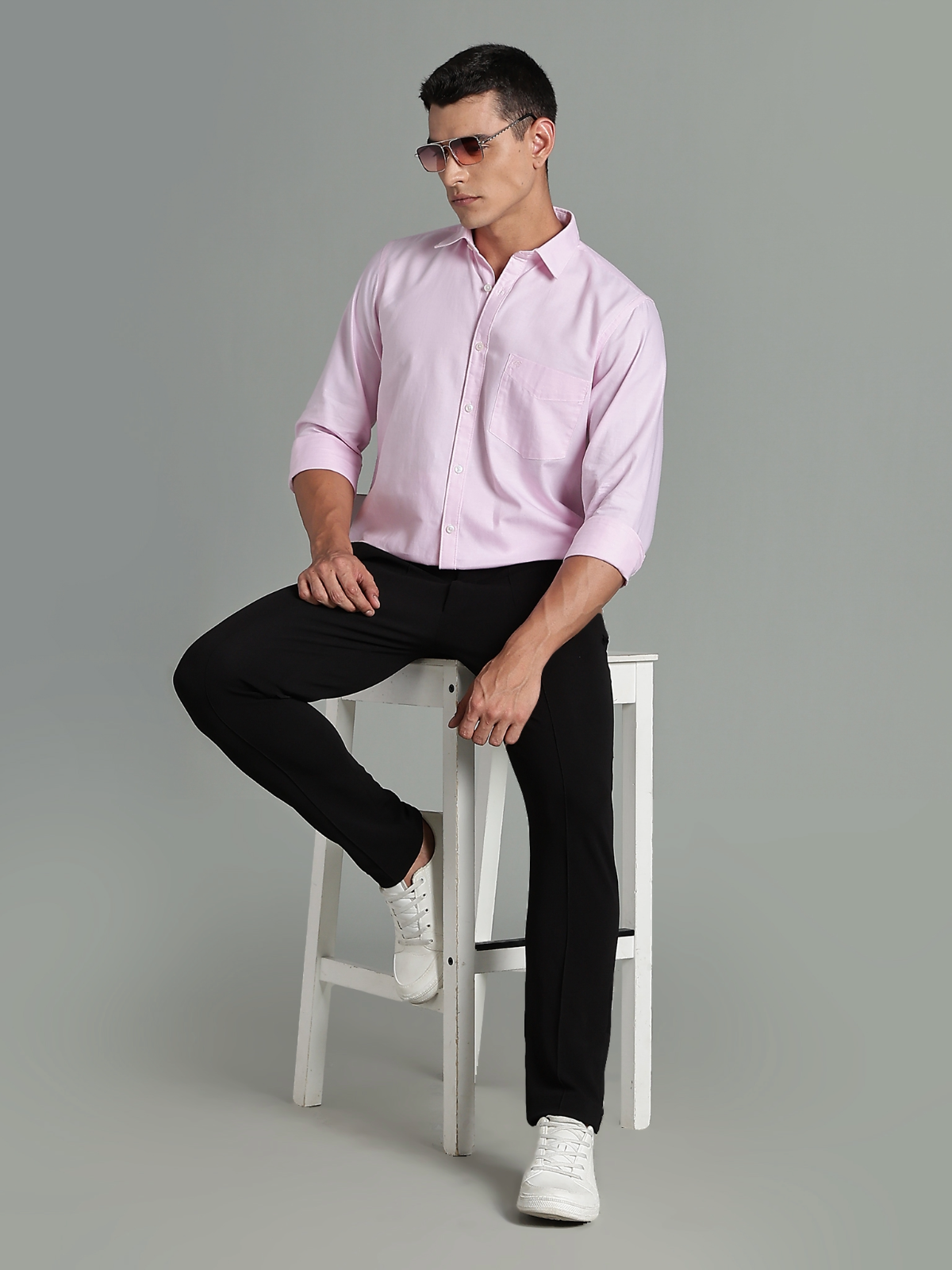 Oxford Pink Solid Cotton Shirt