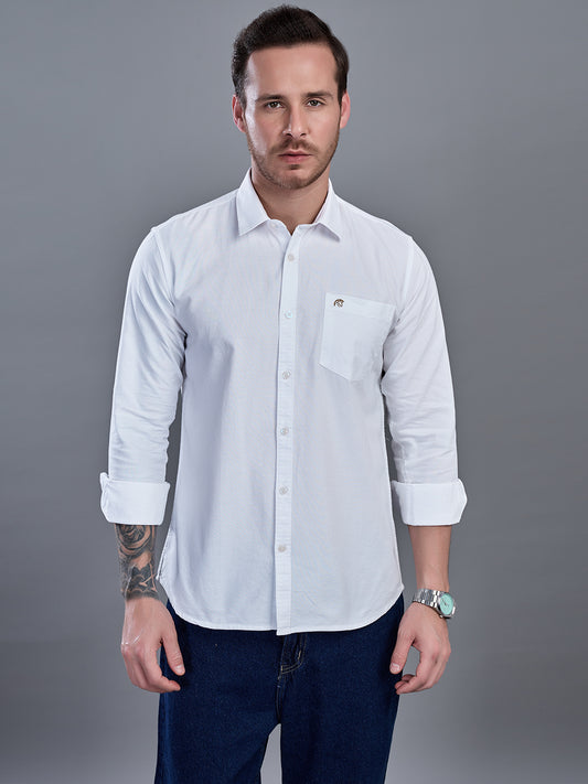 Oxford White Plain Casual Shirt