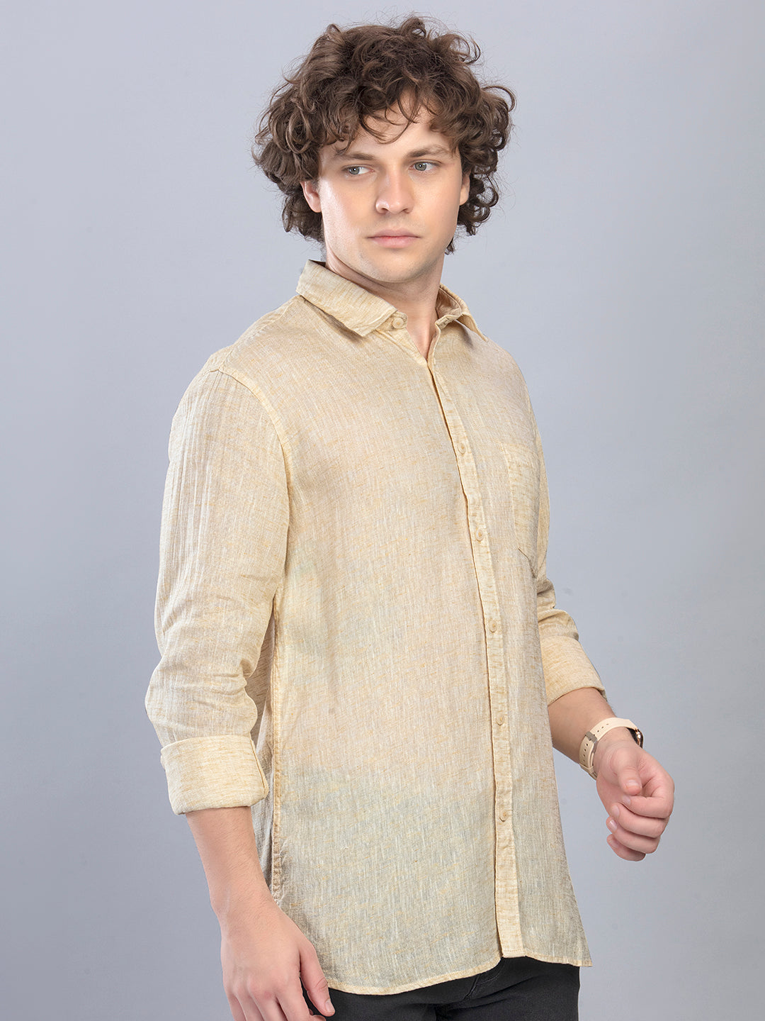 Dignity Linen Yellow Shirt