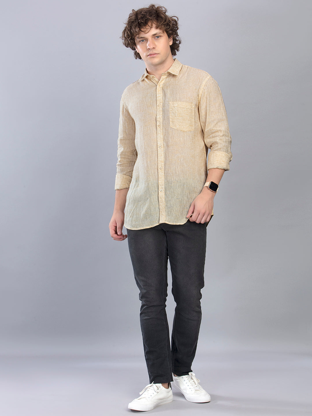Dignity Linen Yellow Shirt