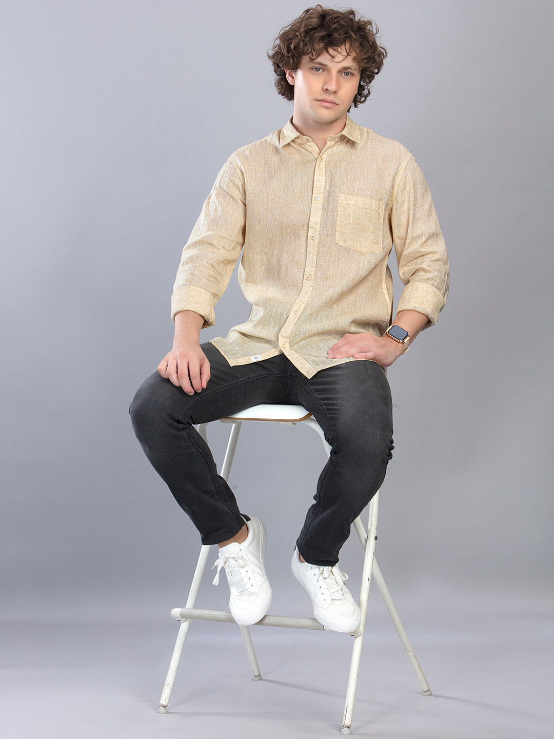 Dignity Linen Yellow Shirt
