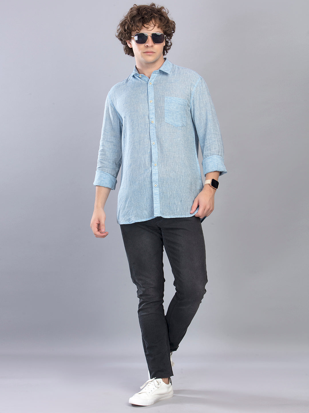 Dignity Linen Light Blue Shirt