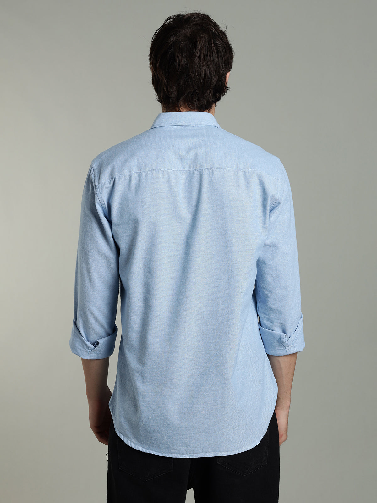 Chambray Oxford Sky Blue Cotton Shirt