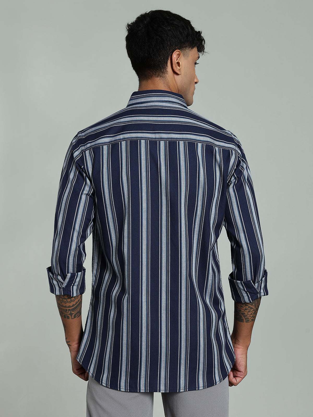 DELLA Blue Stripe Cotton Shirt