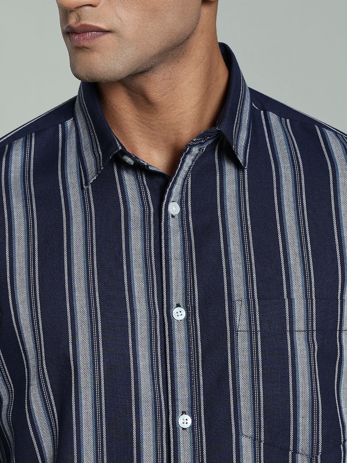 DELLA Blue Stripe Cotton Shirt