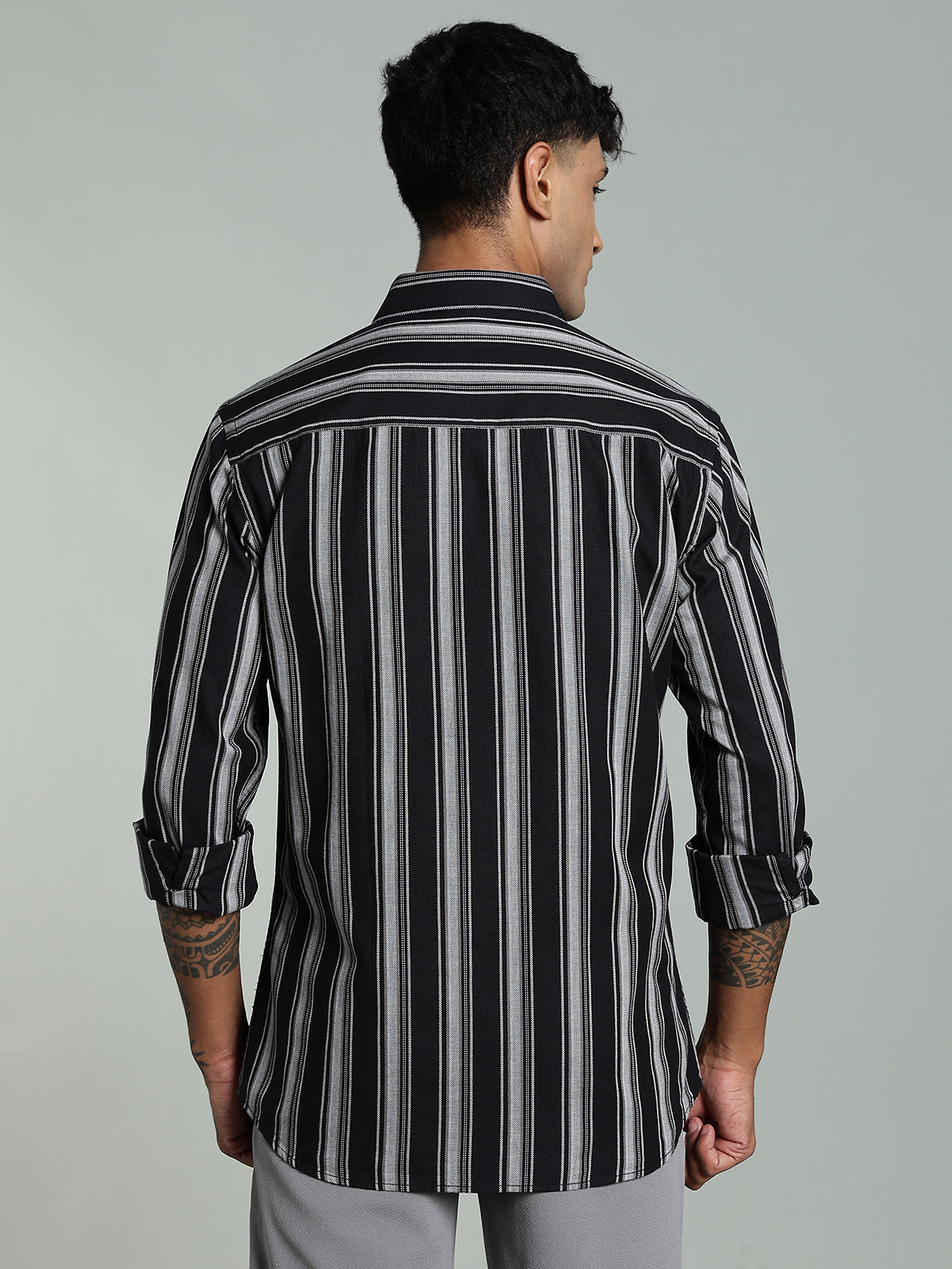 DELLA Black Stripe Cotton Shirt