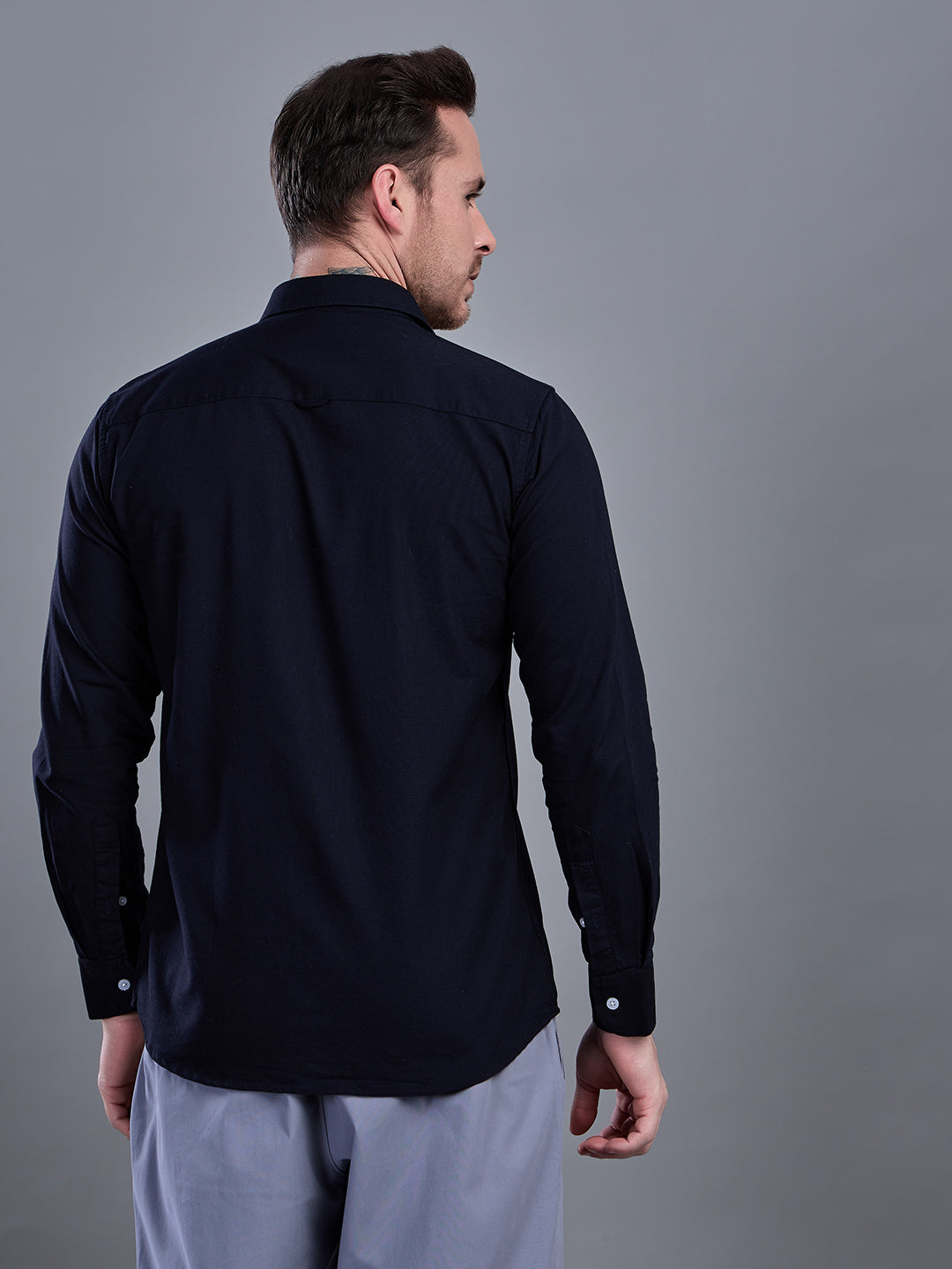 LP Oxford Plain Navy Blue Shirt
