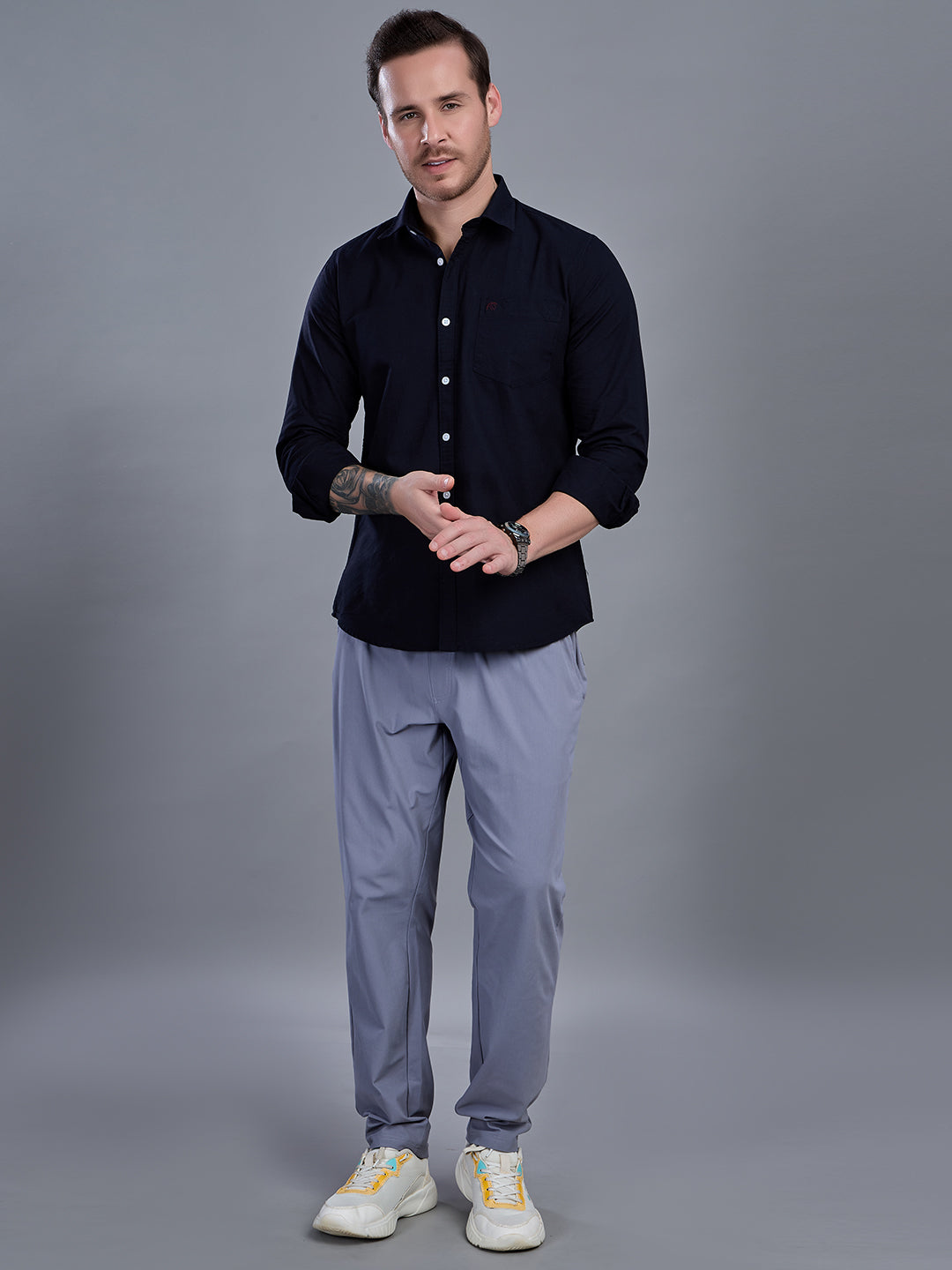 LP Oxford Plain Navy Blue Shirt