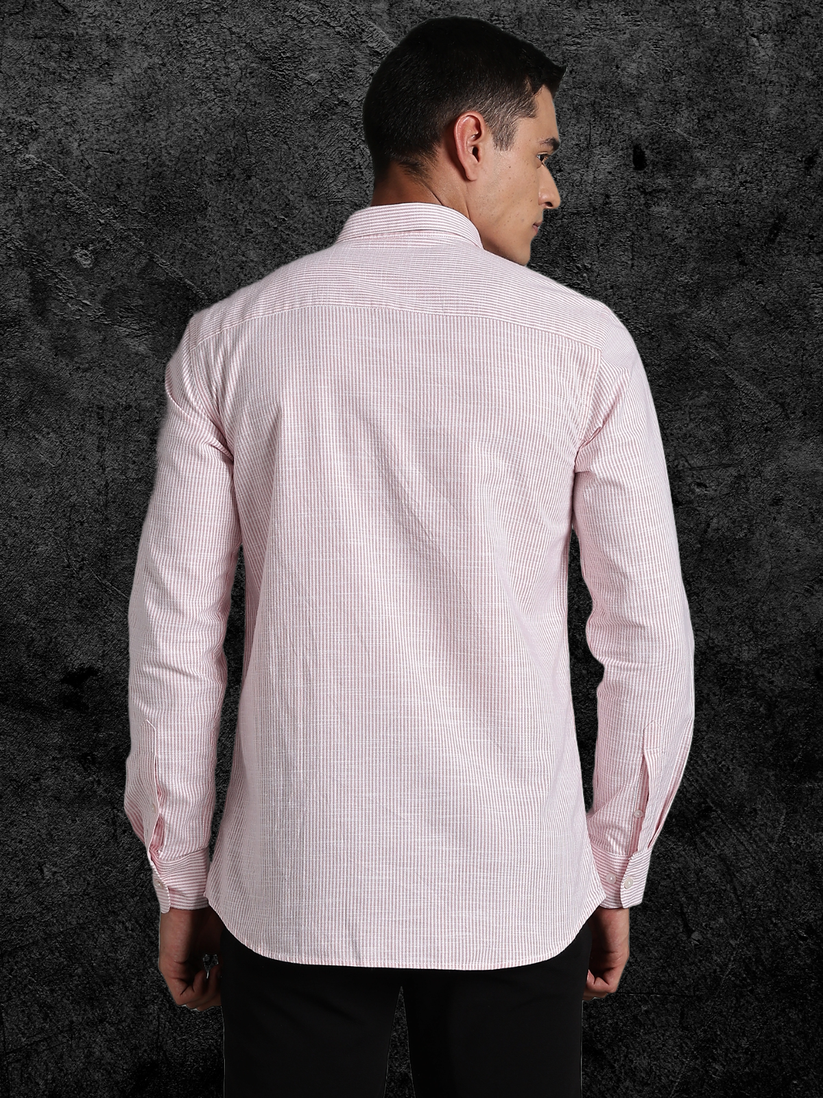 CALVIN Light Pink stripe Oxford Cotton Shirt