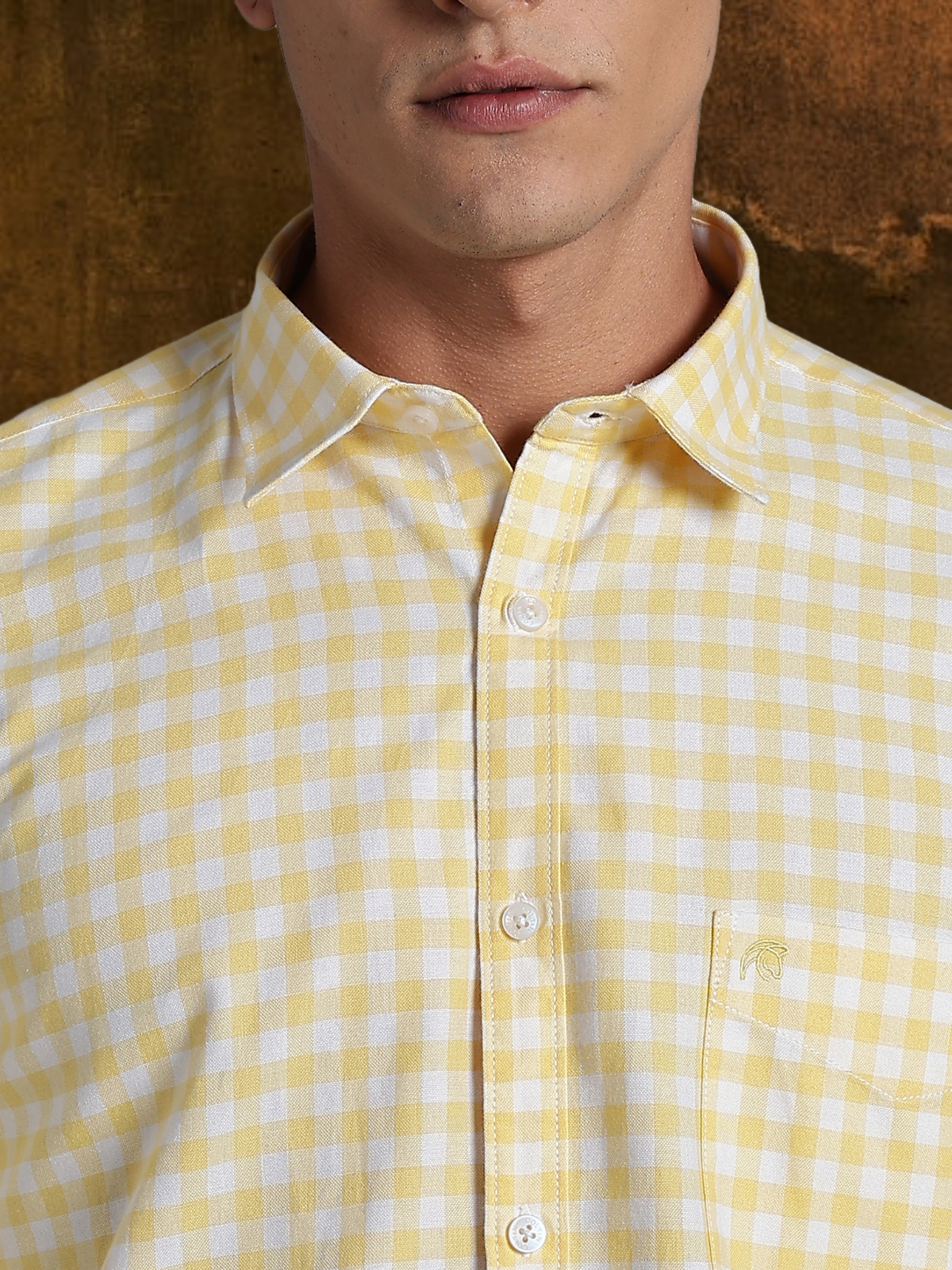 PIRATE Yellow Checks Oxford Cotton Shirt