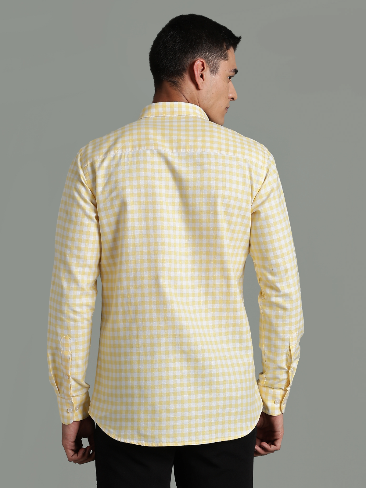 PIRATE Yellow Checks Oxford Cotton Shirt