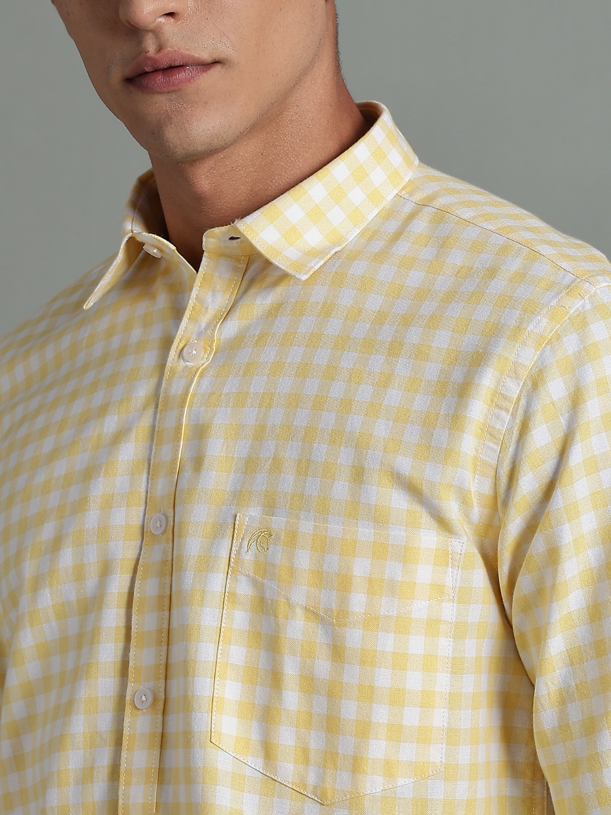 PIRATE Yellow Checks Oxford Cotton Shirt
